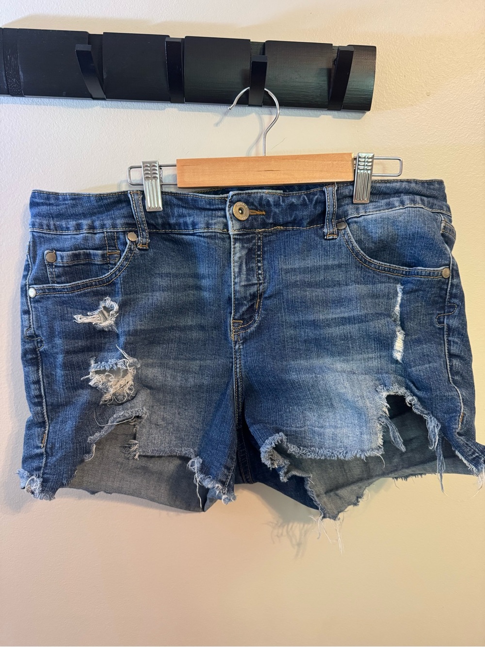 torrid Distressed Blue Denim Jean Shorts